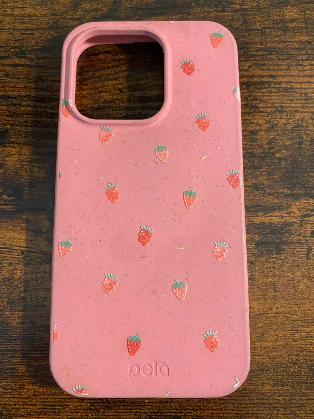 Pela Pink Strawberry Print iPhone 16 Pro Case